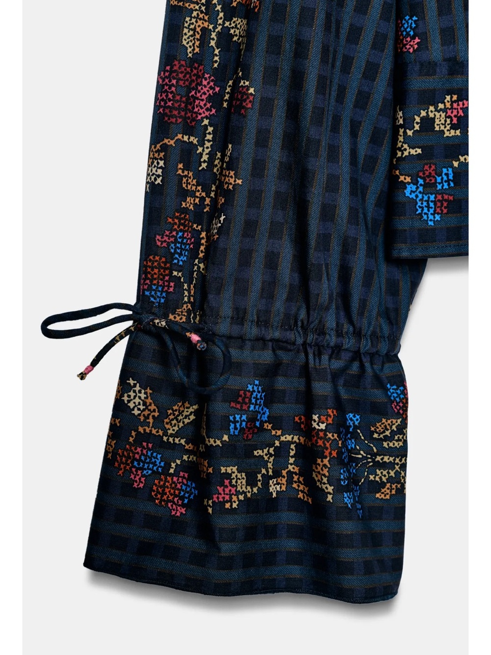 Zara RUFFLE PRINT BLOUSE - Picture 4 of 8